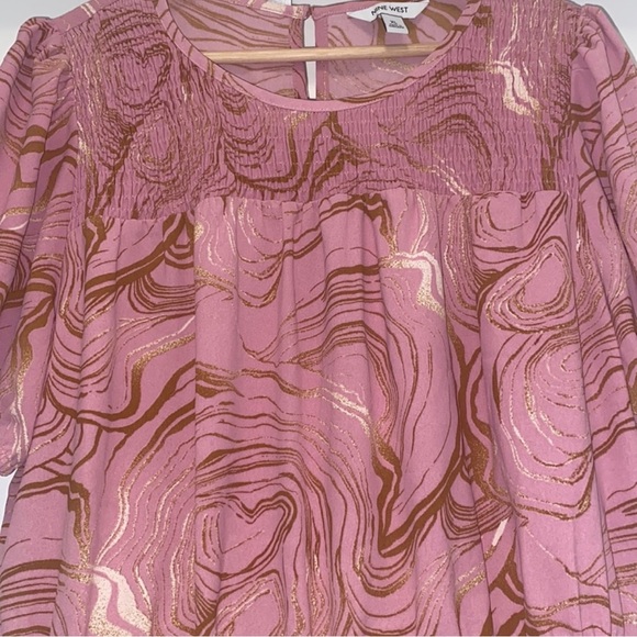 NINE WEST Mauve, Cream, and Brown Top - Size XL - Picture 2 of 6